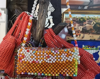 Colorful Beads Handbag for Women Fashion