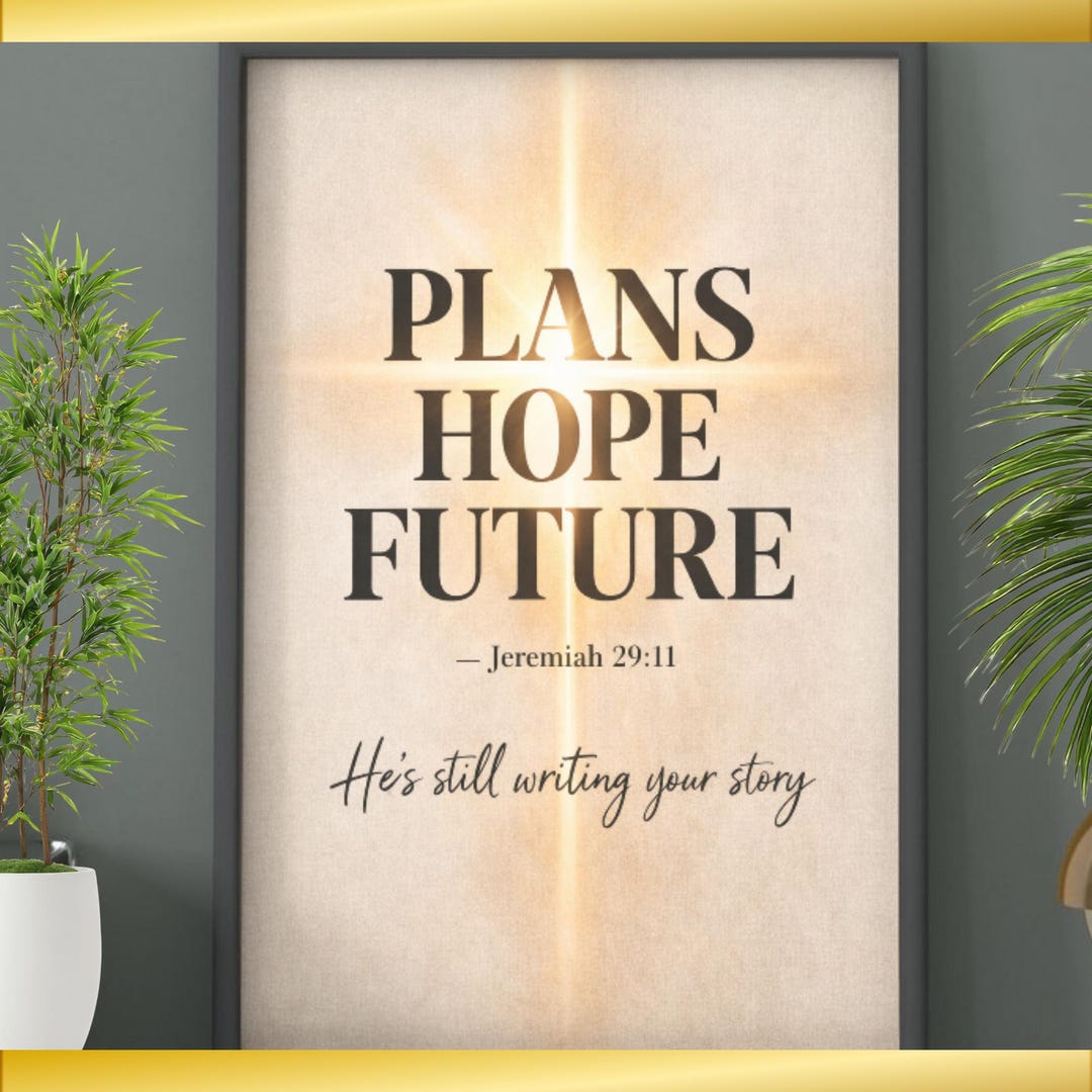 Jeremiah 29:11 Wall Art Printable | Christian Wall Art | Bible Verse ...