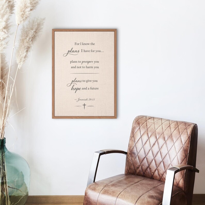 Jeremiah 29:11 Wall Art Printable | Christian Wall Art | Bible Verse ...