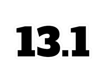 Pegatina de media maratón 13.1, regalo para corredores de resistencia de larga distancia, pegatina 13.1, pegatina para coche de media maratón, pegatina para botella de agua 13.1