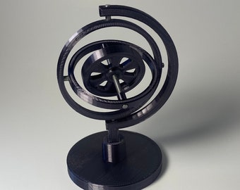 Giroscopio de juguete para escritorio, adorno de escritorio impreso en 3D