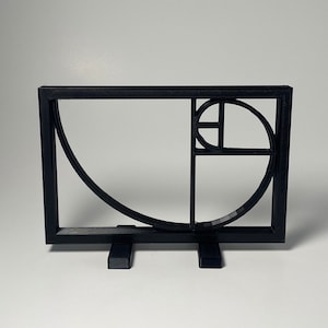 3D Printed Fibonacci Spiral: Golden Ratio Wall Art