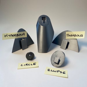 Conic Sections Learning Model, 3D Printed Math Teaching Tool
