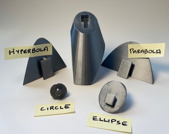 Conic Sections Learning Model, 3D Printed Math Teaching Tool