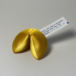 Custom Fortune Cookie, 3D Printed Fortune Cookie with Personal Message, Fortune Cookie Party Favor