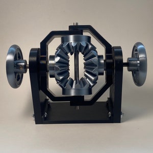 Modelo de diferencial de automóvil, diferencial abierto impreso en 3D, material didáctico para profesores