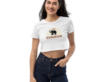 SUNMUD Elephant Crop Top, organic cotton