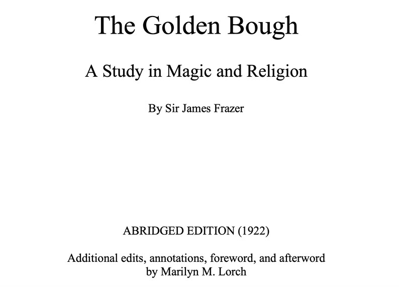 The Golden Bough by James Frazer eBook PDF Digital Download Companion Book for Podcast image 2