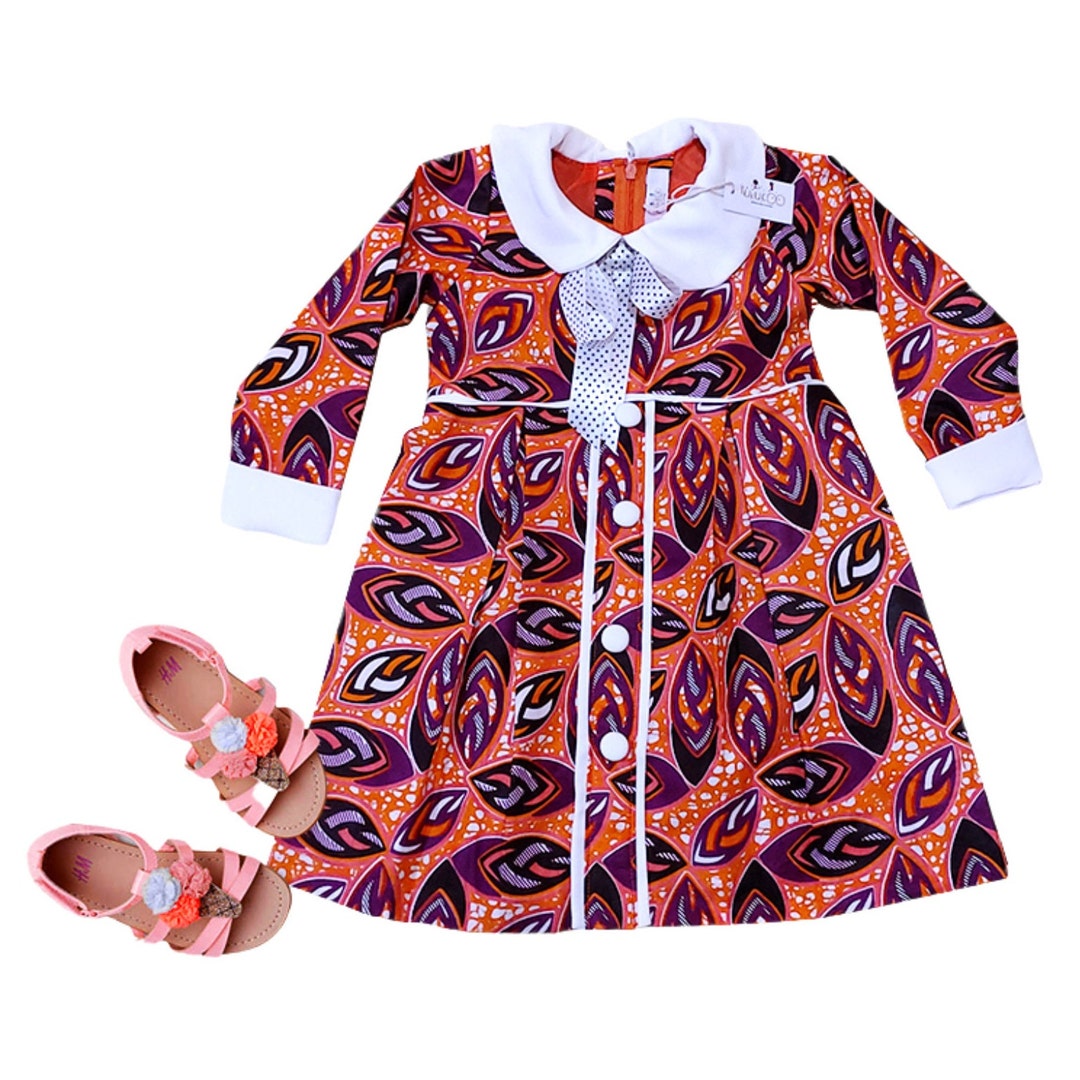 Africa Kid Short Sleeve Dress African Dashiki Royal Turquoise Version LT14