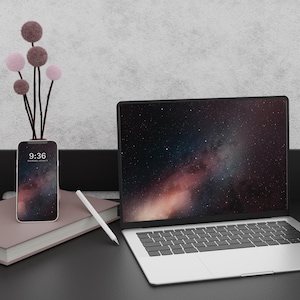 Cosmic Galaxy Digital Wallpapers | 5 Space-Themed Phone & Desktop Backgrounds | Instant Download