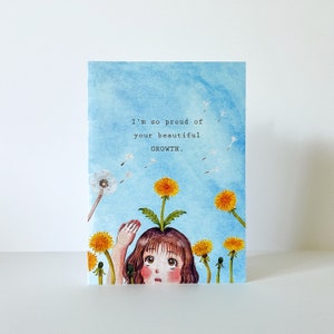 Proud of your growth encouragement greeting card image 1