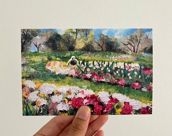 Cartolina di campo di fiori