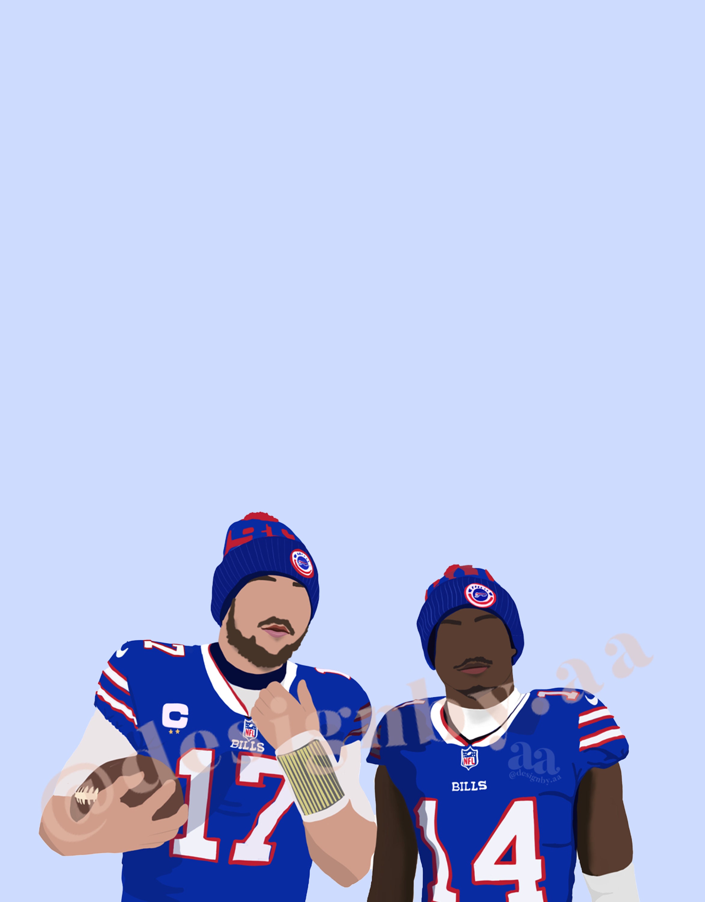 Josh Alan and Stefon Diggs painting that I just finished! Go Bills