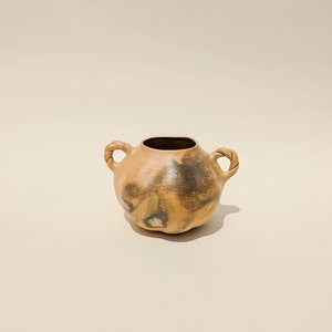 Ceramic Vase, Pumpkin Vase, Decorative Vessel, Made in Oaxaca, Mexico