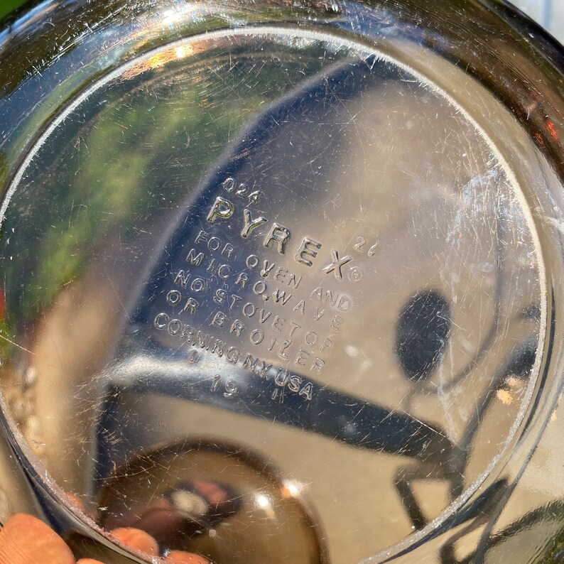 Pyrex Vision Amber Glass Bowl Dutch Oven With Lid Casserole Dish 1970s