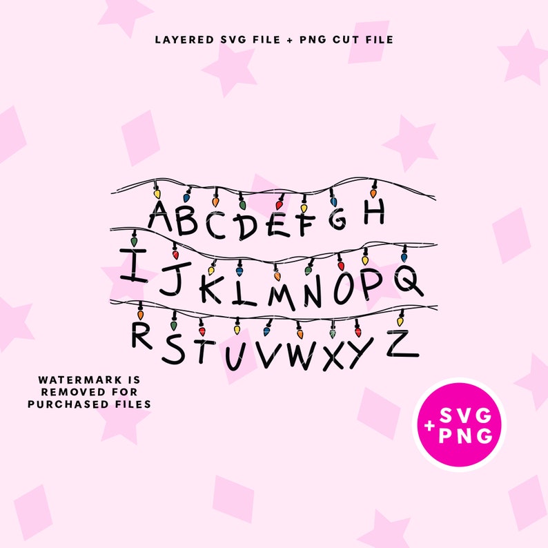 Alphabet Lights Stranger Things SVG Digital Download SVG - Etsy UK