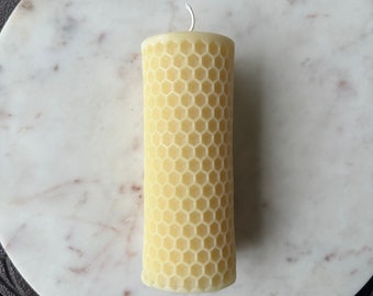 100% Pure Refined Beeswax Pillar Candle Natural White Beeswax