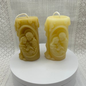 Holy Family Pure Beeswax Catholic Candle