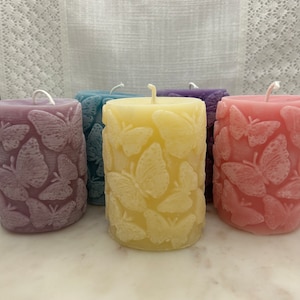 Butterfly Beeswax Candle Pure Beeswax Natural Candle Butterfly Pillar Candle