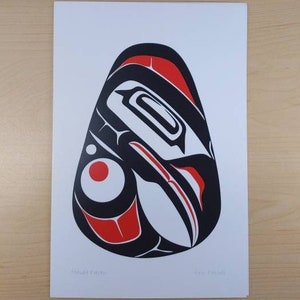 Haida Raven di Eric Parnell Artista Haida 6&quot;x9&quot; Art Card