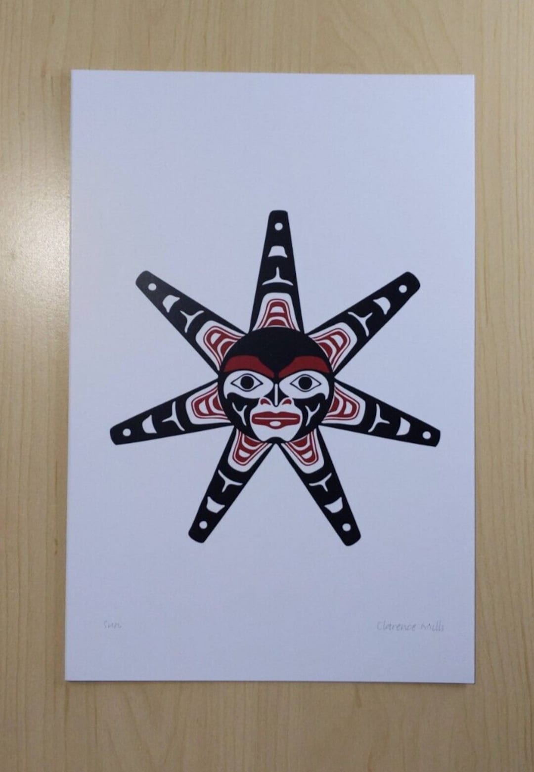 Sun by Clarence Mills Northwest Coast Artist 6