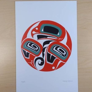 Eagle by Danny Dennis Tsimshian Artist 6&quot;x9&quot; Art Card No. 598