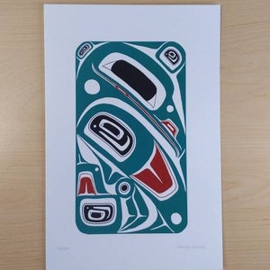 Raven by Danny Dennis Tsimshian Artist 6&quot;x9&quot; Art Card No. 815