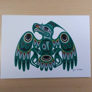 6 &quot;x 9&quot; Kunstkarte Adler von Joe Williams Salish Artist