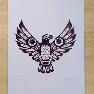 Haida Eagle II by Clarence Mills Haida Artist 6x9 art card image 1