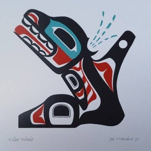 Killer Whale by Joe Mandur Jr Haida Artist 6x9 Art Card image 2