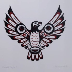 Haida Eagle II by Clarence Mills Haida Artist 6x9 art card image 2