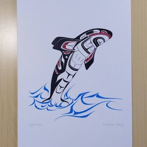 High Flyer di Richard Shorty, artista del Northern Tutchone, cartolina artistica da 6&quot;x9&quot;