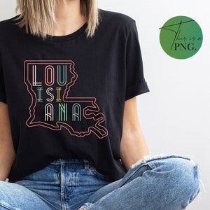 Louisiana Map Png, Louisiana State png, Louisiana Word Art Png, Louisiana Clipart, Louisiana Sublimation Design, Retro Louisiana State DTG
