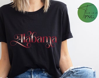 Alabama Wort Png, Alabama Zustand png, Alabama Wortkunst Png, Alabama Clipart, Alabama Sublimationsdesign, Alabama Zustand DTG