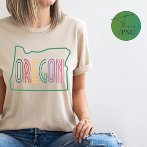 Oregon Map Png, Oregon State png, Oregon Word Art Png, Oregon Clipart, Oregon Sublimation Design, Retro Oregon DTG printing
