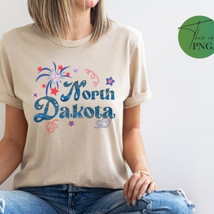 North Dakota Fourth of July Png, North Dakota State png, North Dakota Word Art Png, North Dakota Clipart, North Dakota Sublimation Design