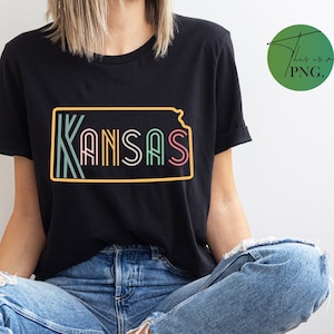 Kansas Map Png, Kansas State png, Kansas Word Art Png, Kansas Clipart, Kansas Sublimation Design, Retro Kansas State DTG, Kansas Camping png