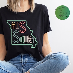 Missouri Map Png, Missouri State png, Missouri Word Art Png, Missouri Clipart, Missouri Sublimation Design, Retro Missouri DTG printing