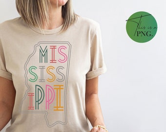 Mississippi Karte Png, Mississippi Zustand png, Mississippi Wortkunst Png, Mississippi Clipart, Mississippi Sublimation Design Retro Mississippi