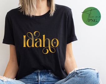Idaho Script Png, Idaho State png, Idaho Word Art Png, Idaho Clipart, Idaho Sublimation Design, Pretty Idaho State DTG, Idaho gradient png