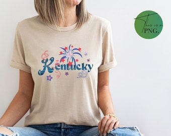 Kentucky Fourth of the July Png, Kentucky State png, Kentucky Word Art Png, Kentucky Clipart, Kentucky Sublimation Design, Patriotic DTG