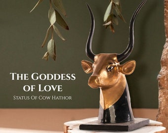 Egyptian goddess Hathor Cow Bust - Certified Museum Reproduction Statue