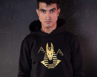 Eleganter Anubis Hoodie: Altägyptisches Mythologie Geschenk