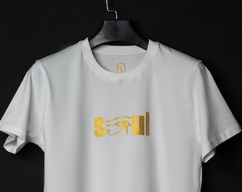 Egyptian Cotton T-Shirt: Eye of Horus, Kemet Symbols