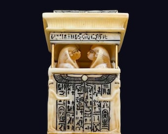 ツタンカーメン王のカノプス箱：証明書付きエジプト古代遺物のレプリカ
