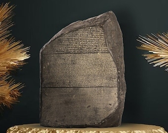 Large Rosetta Stone, Ancient Egyptian- Museum Reproduction with Certificate.