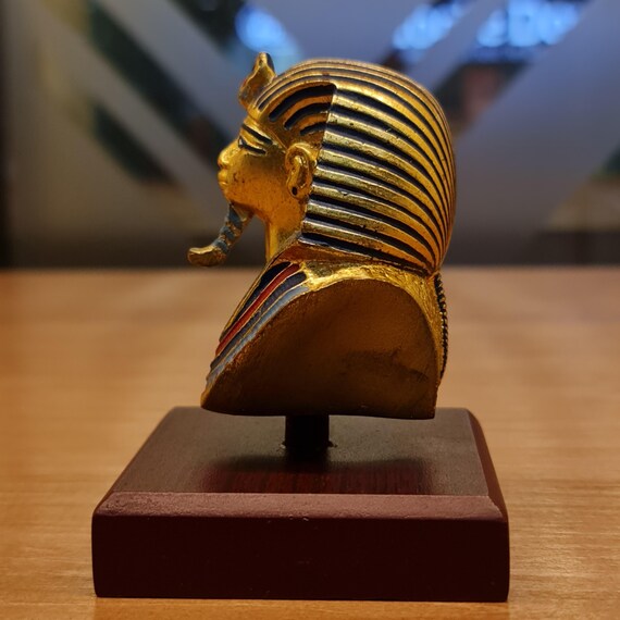 ツタンカーメンマスクのレプリカ：証明書付き小型エジプト装飾品