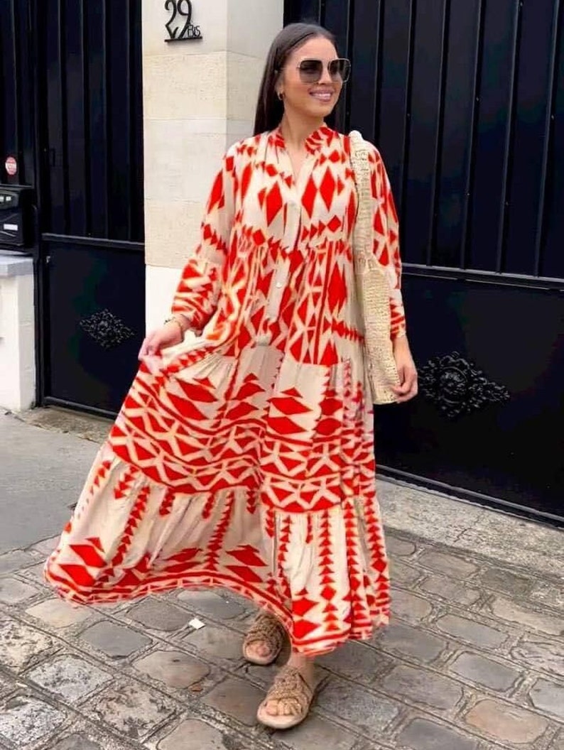 Trendy Egyptian Cotton Dress Egyptian Dress Exotic Dress A Etsy