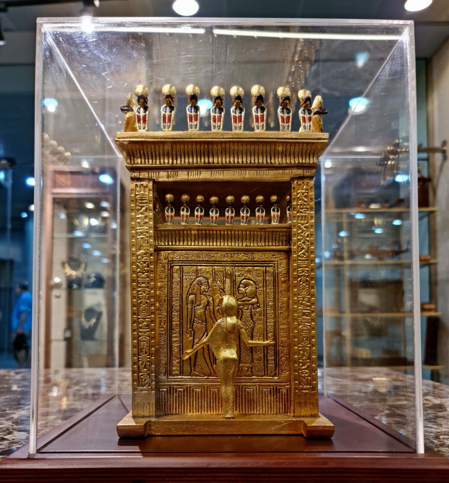 King Tutankhamun Canopic Shrine Replica: Gilded Egyptian Museum Art - Etsy