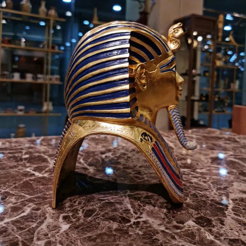 手作りのツタンカーメンマスクのレプリカ：金メッキのエジプト装飾